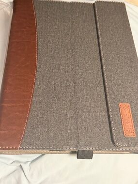 Brown and Gray Professional Desk Pad Folio – Home Office Organizer